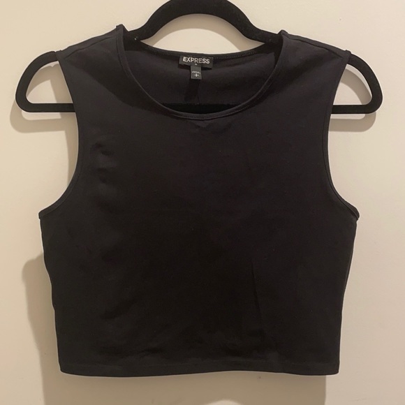 NWT Express Black Crop Top - Picture 1 of 4